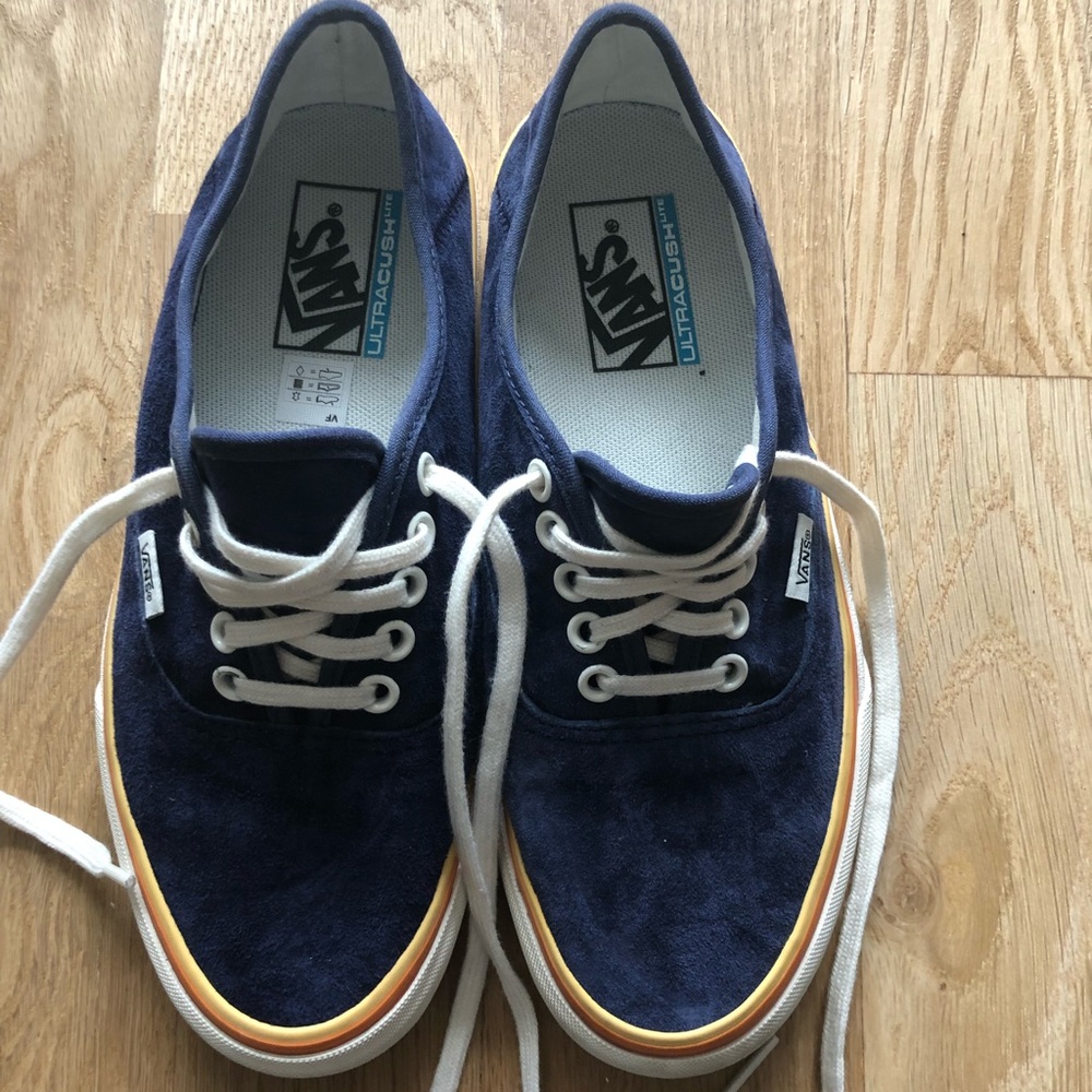 Blue suede Vans